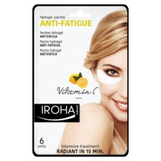 Paakių kaukė Iroha Eye Pads Antifatigue Vitamin C hidrogelinė, su vitaminu C, gaivina odą, 3 poros pagalvėlių