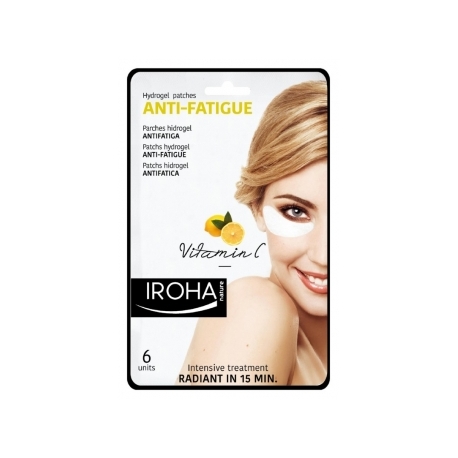 Paakių kaukė Iroha Eye Pads Antifatigue Vitamin C hidrogelinė, su vitaminu C, gaivina odą, 3 poros pagalvėlių