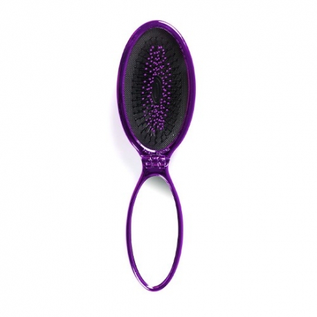 WETBRUSH POP&GO METALLIC sulenkiamas plaukų šepetys su veidrodėliu "Purple WB"
