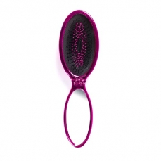 WETBRUSH POP&GO METALLIC sulenkiamas plaukų šepetys su veidrodėliu "Pink WB"