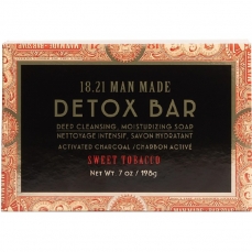 Valomasis muilas vyrams 18.21 Man Made Detox Bar Soap Sweet Tobacco tinka veidui ir kūnui, 198 g.