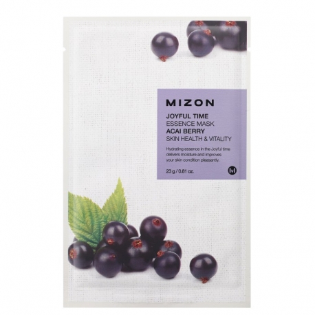 Veido kaukė Mizon Joyful Time Essence Mask Acai Berry, su acai uogomis, 23 g