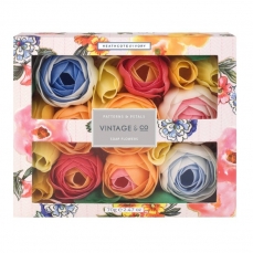 Heathcote & Ivory Vonioje tirpstančios muilo gėlės Vintage Patterns & Petals Soap Flowers, 70 g