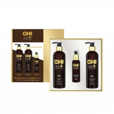 CHI ARGAN OIL drėkinantis rinkinys plaukams (šampūnas, kondicionierius, aliejus)