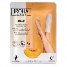 Kaukė pėdoms Iroha Repairing Peach Foot Socks su persikų ekstraktu, 1 pora